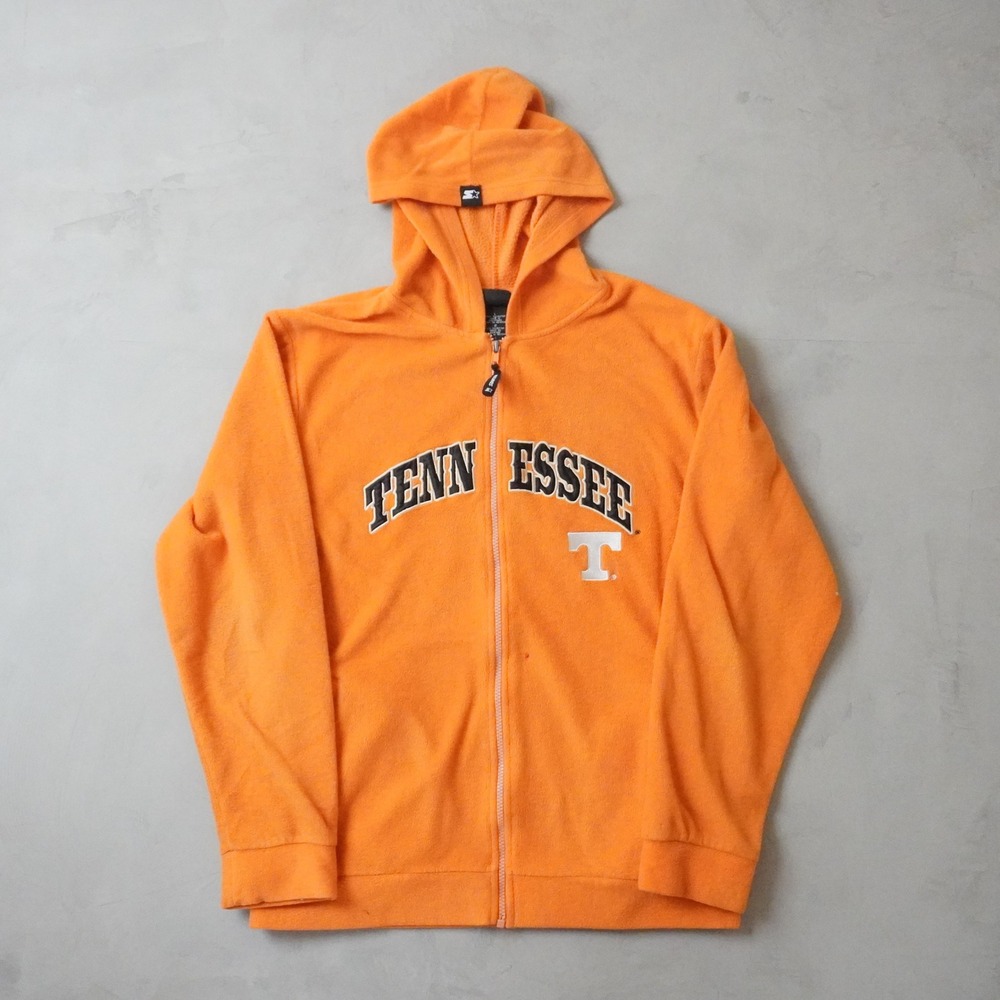 Vintage Starter Tennessee Volunteers Hoodie Large Womens Orange Fleece Zip Up